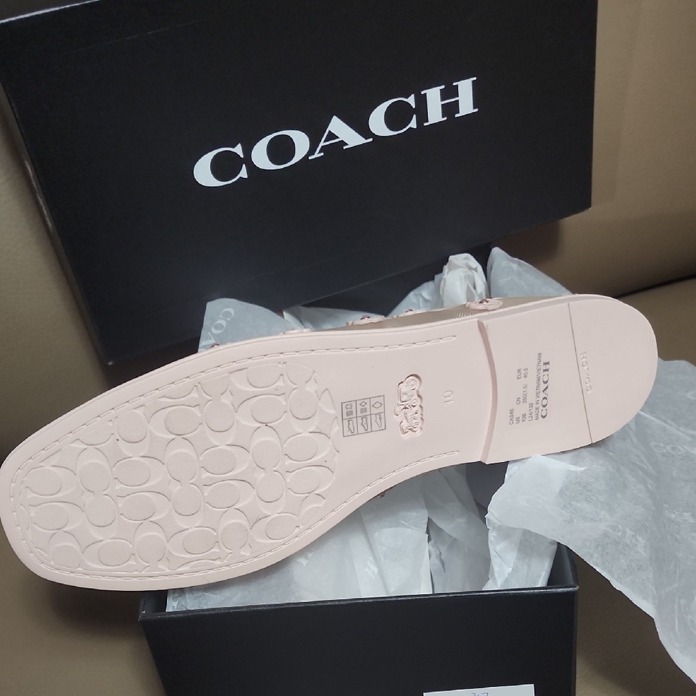 Coach Emilia Tea Rose Mesh Flats - Picture 3 of 3